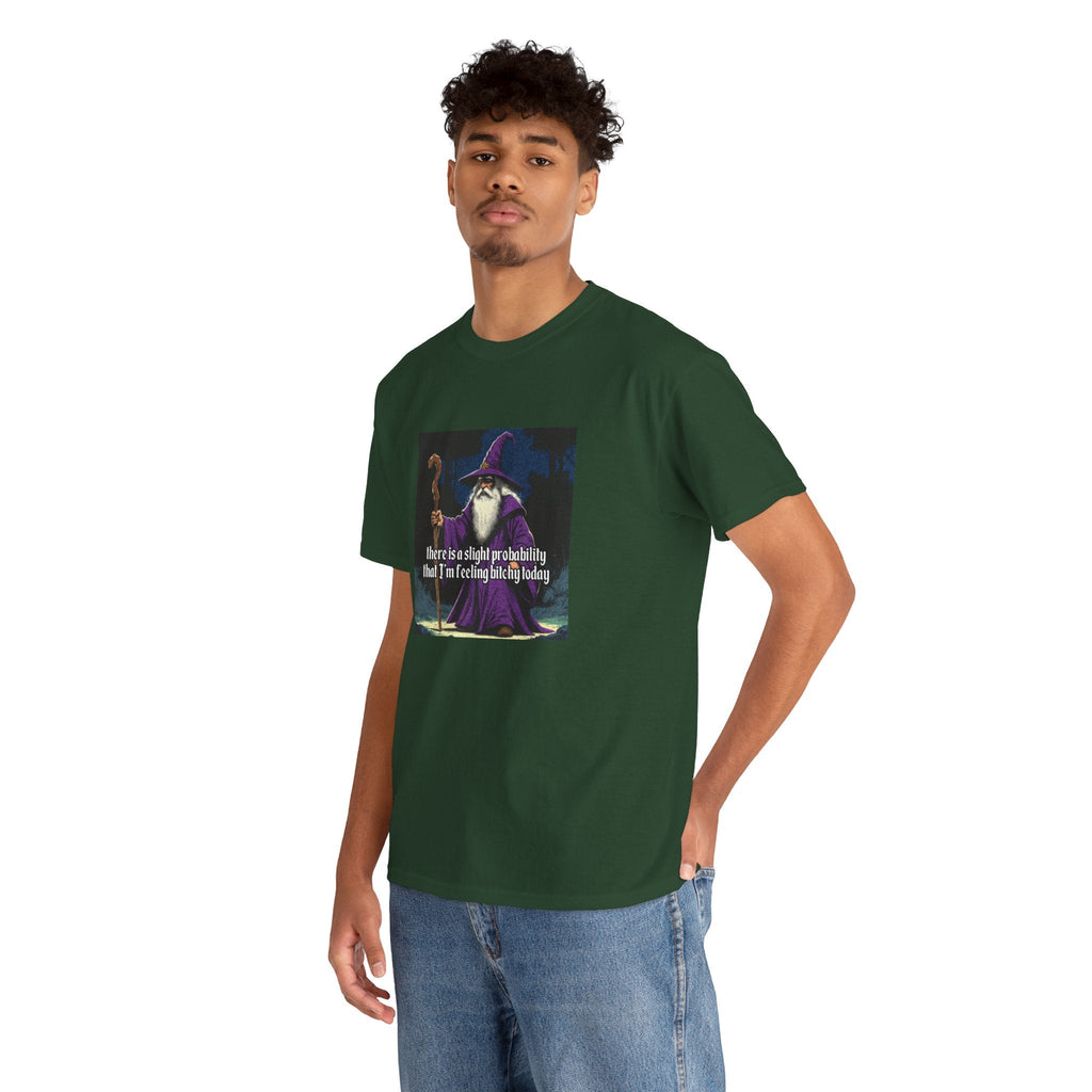 “Slight probability” Galactic Wizard Meme Heavyweight Cotton T-Shirt - The Galactic Wizard Emporium - T-Shirt