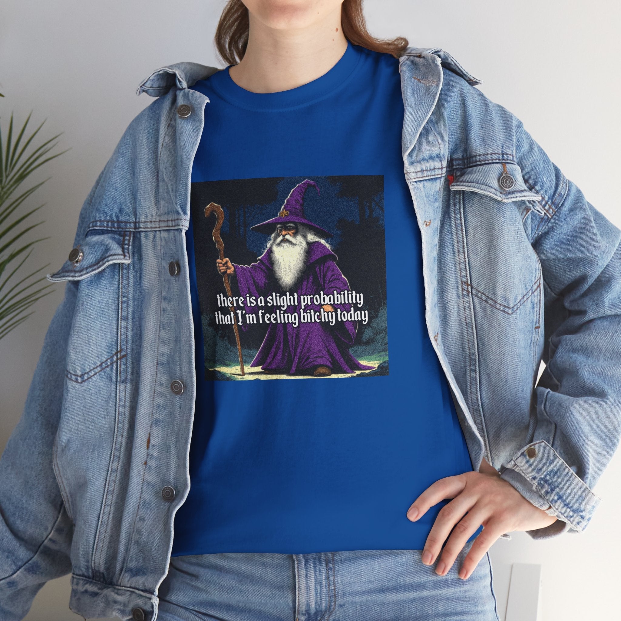 “Slight probability” Galactic Wizard Meme Heavyweight Cotton T-Shirt - The Galactic Wizard Emporium - T-Shirt