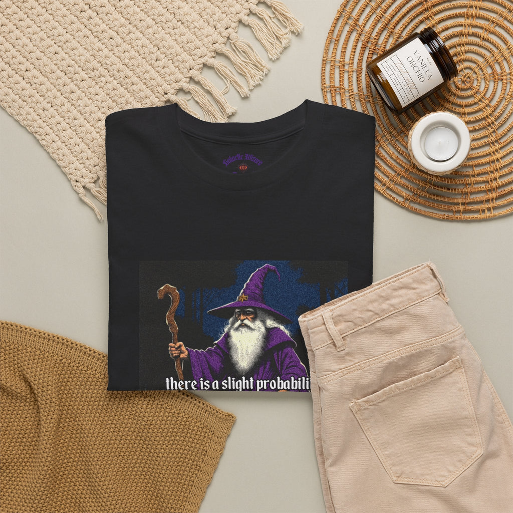 “Slight probability” Galactic Wizard Meme Heavyweight Cotton T-Shirt - The Galactic Wizard Emporium - T-Shirt