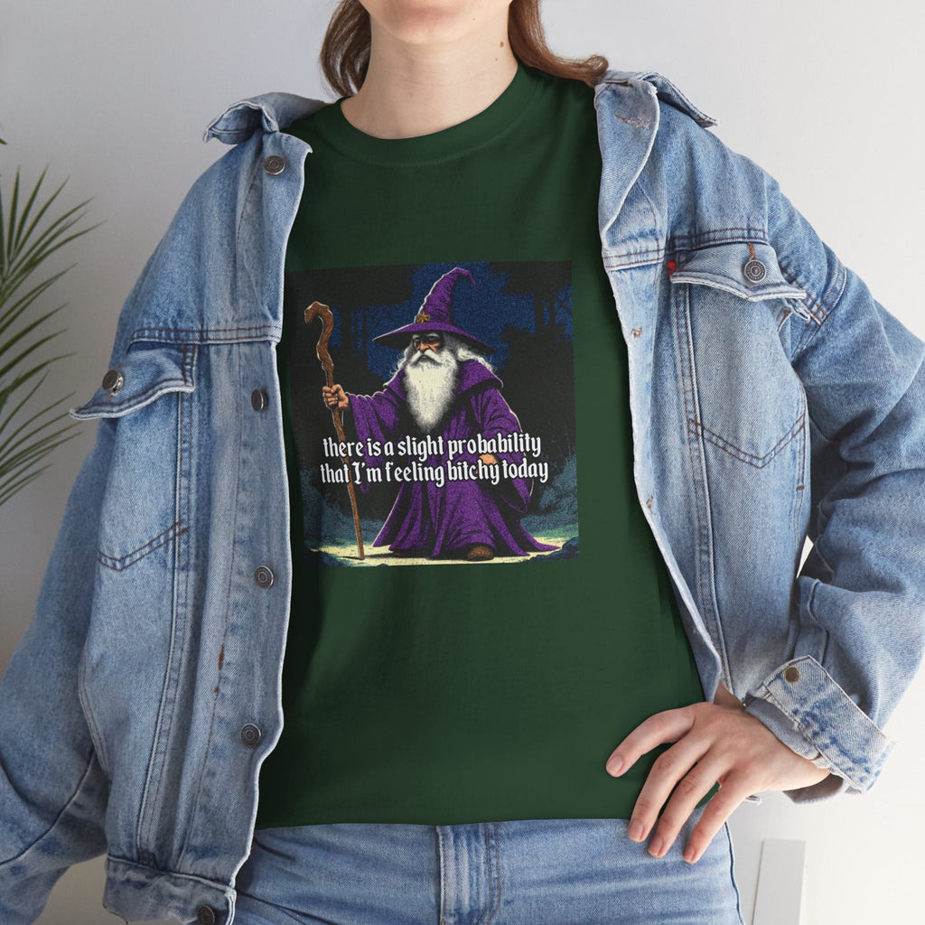 “Slight probability” Galactic Wizard Meme Heavyweight Cotton T-Shirt - The Galactic Wizard Emporium - T-Shirt