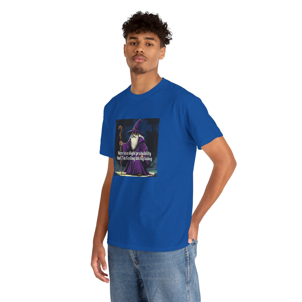 “Slight probability” Galactic Wizard Meme Heavyweight Cotton T-Shirt - The Galactic Wizard Emporium - T-Shirt