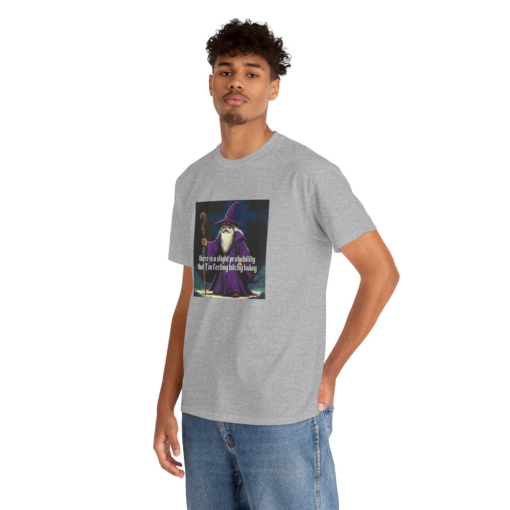 “Slight probability” Galactic Wizard Meme Heavyweight Cotton T-Shirt - The Galactic Wizard Emporium - T-Shirt