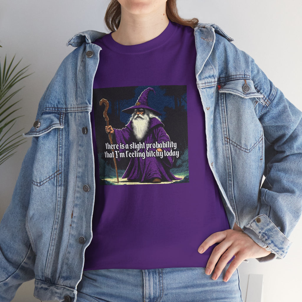 “Slight probability” Galactic Wizard Meme Heavyweight Cotton T-Shirt - The Galactic Wizard Emporium - T-Shirt