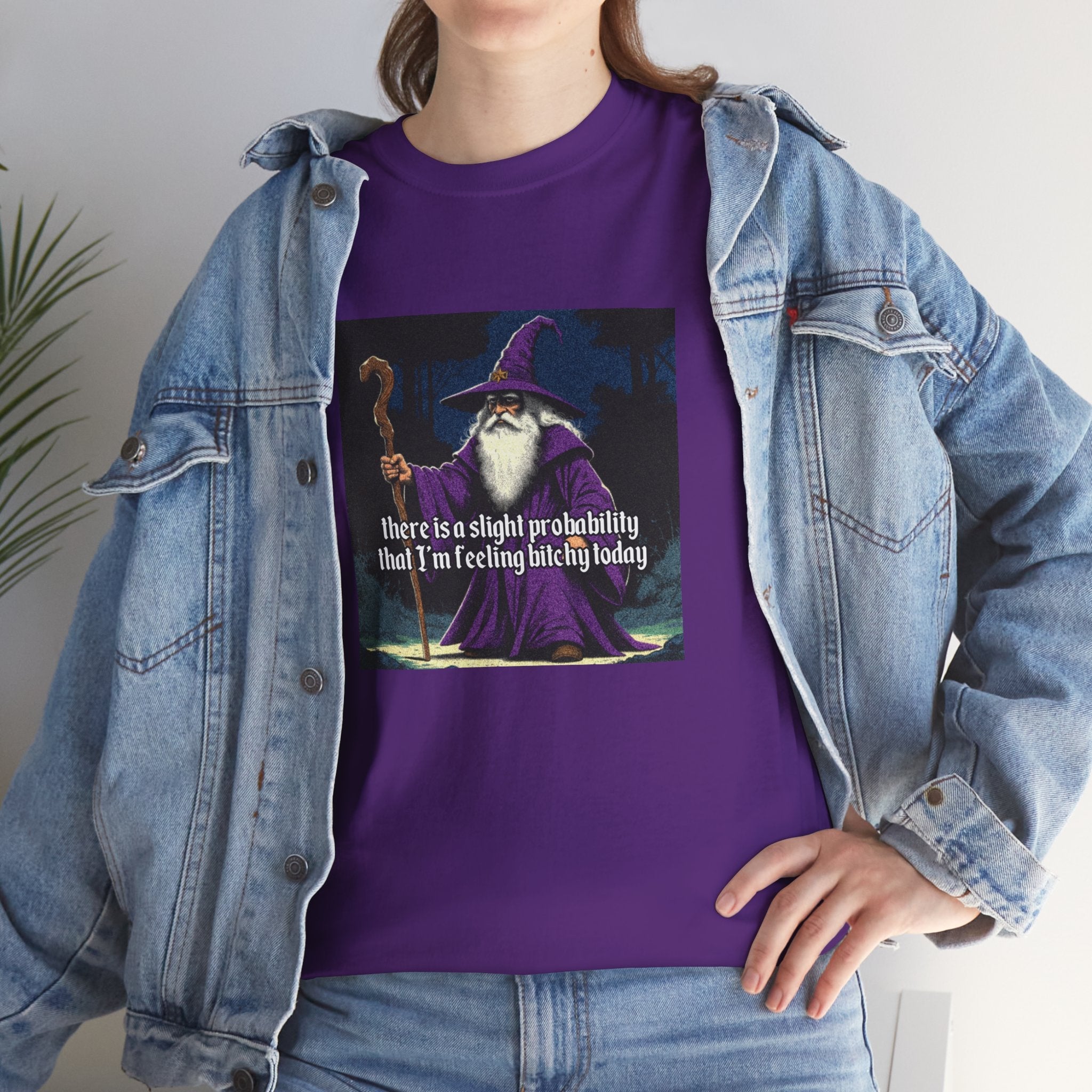 “Slight probability” Galactic Wizard Meme Heavyweight Cotton T-Shirt - The Galactic Wizard Emporium - T-Shirt