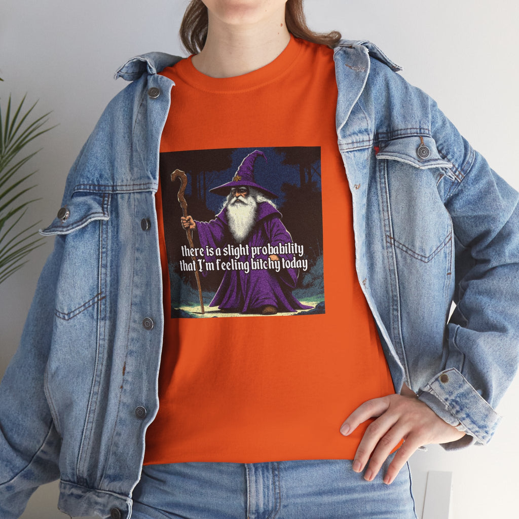 “Slight probability” Galactic Wizard Meme Heavyweight Cotton T-Shirt - The Galactic Wizard Emporium - T-Shirt