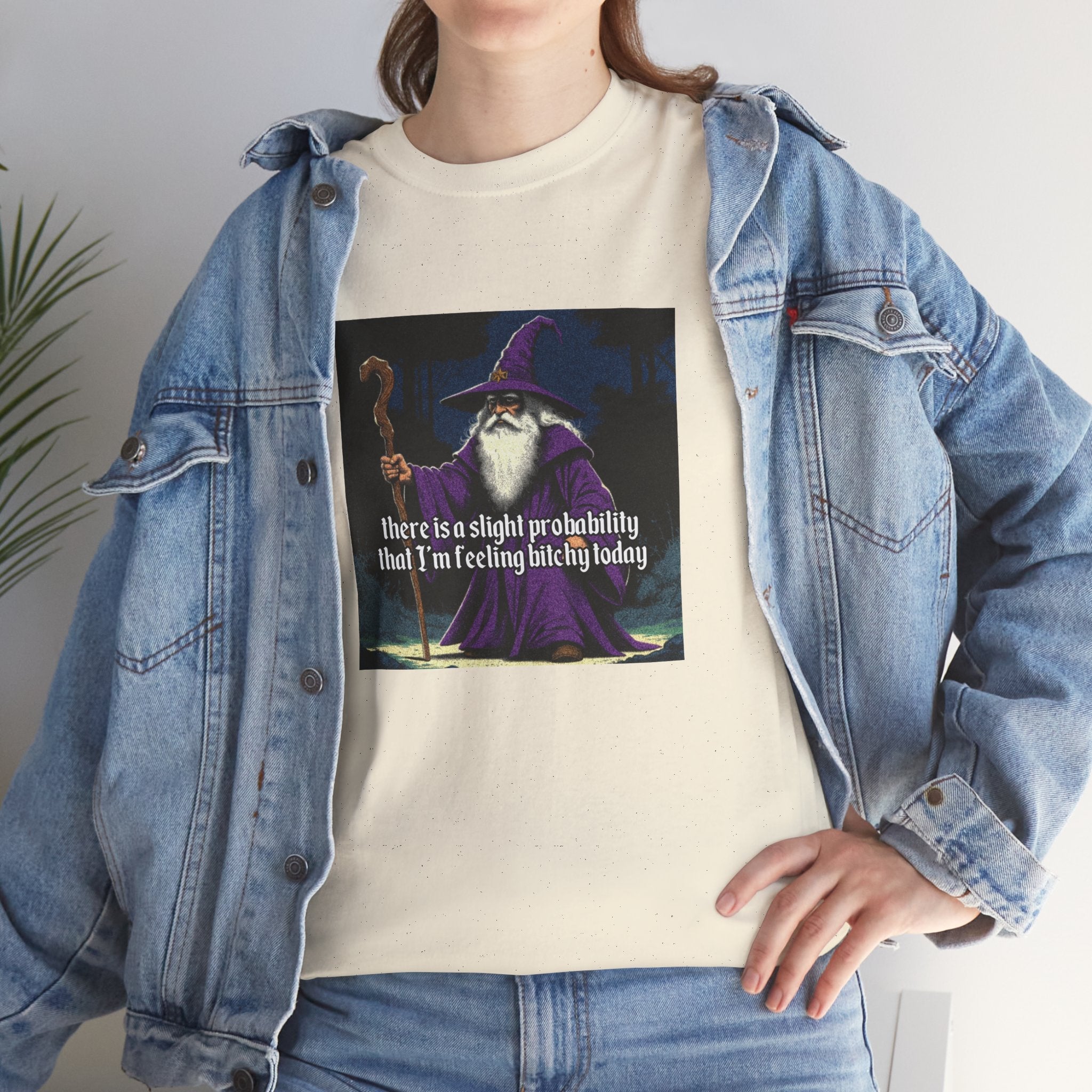 “Slight probability” Galactic Wizard Meme Heavyweight Cotton T-Shirt - The Galactic Wizard Emporium - T-Shirt