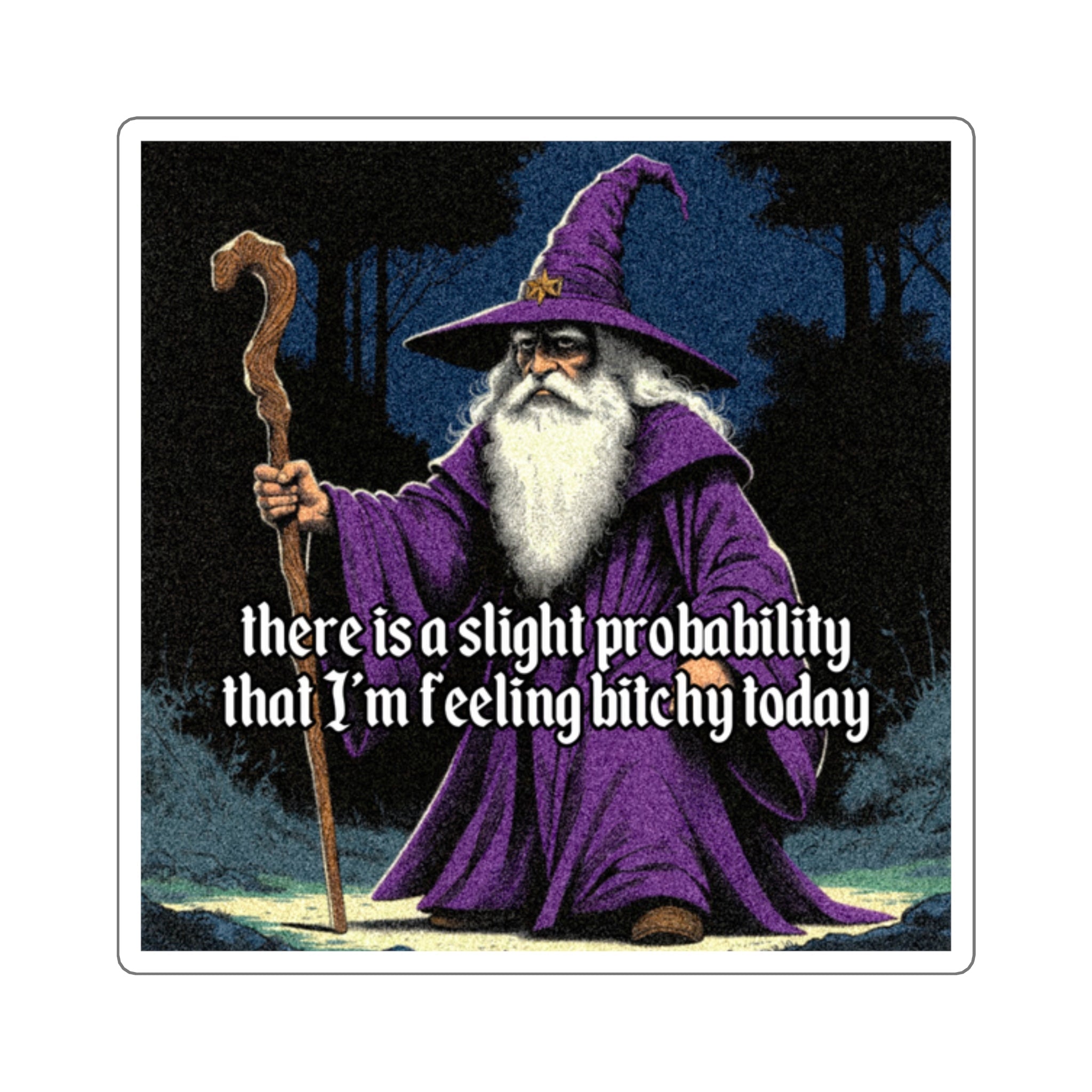 “Slight probability" Galactic Wizard Meme Sticker - The Galactic Wizard Emporium - Paper products