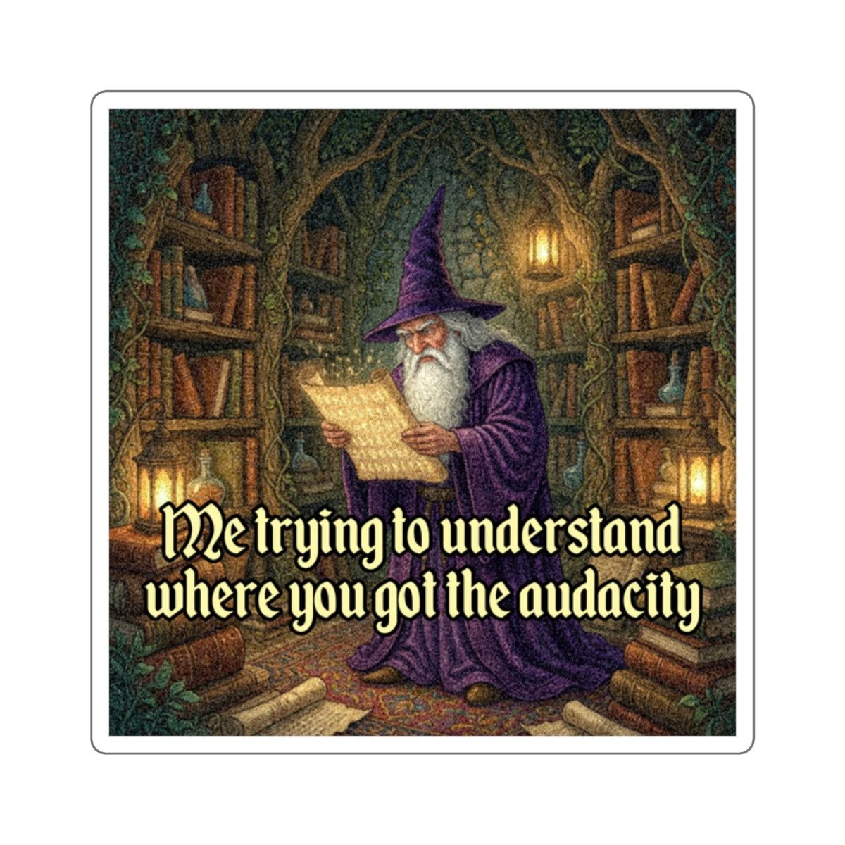“The Audacity" Galactic Wizard Meme Sticker - The Galactic Wizard Emporium - Paper products