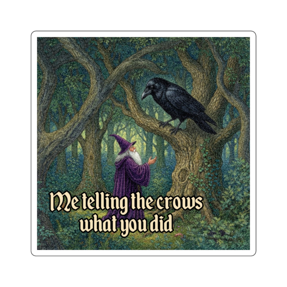 “The Crows" Galactic Wizard Meme Sticker - The Galactic Wizard Emporium - Paper products