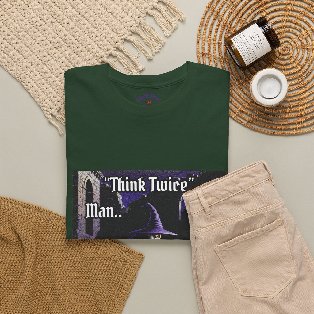 “Think Twice” Galactic Wizard Meme Heavyweight Cotton T-Shirt - The Galactic Wizard Emporium - T-Shirt