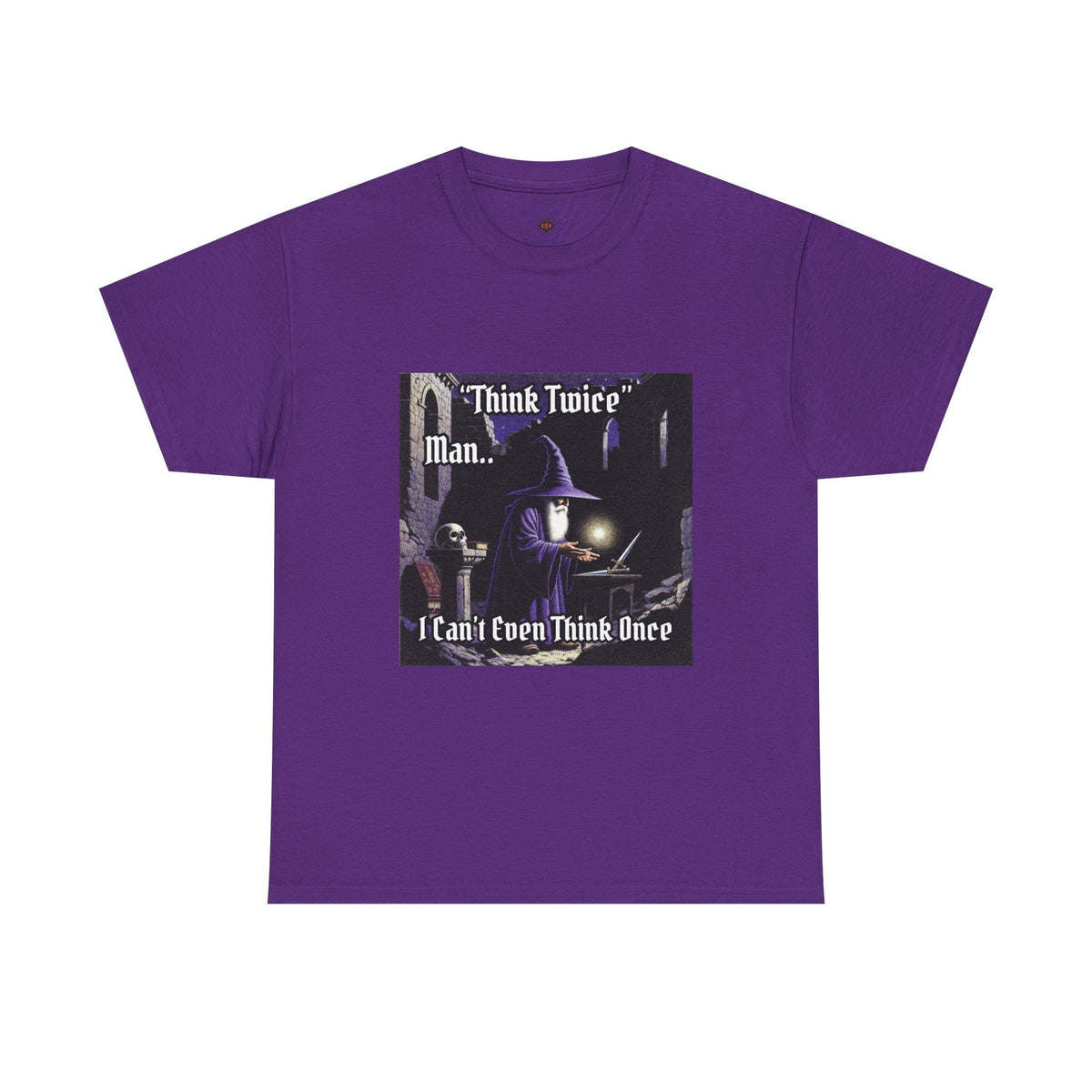 “Think Twice” Galactic Wizard Meme Heavyweight Cotton T-Shirt - The Galactic Wizard Emporium - T-Shirt