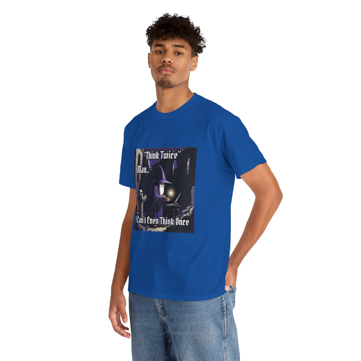“Think Twice” Galactic Wizard Meme Heavyweight Cotton T-Shirt - The Galactic Wizard Emporium - T-Shirt