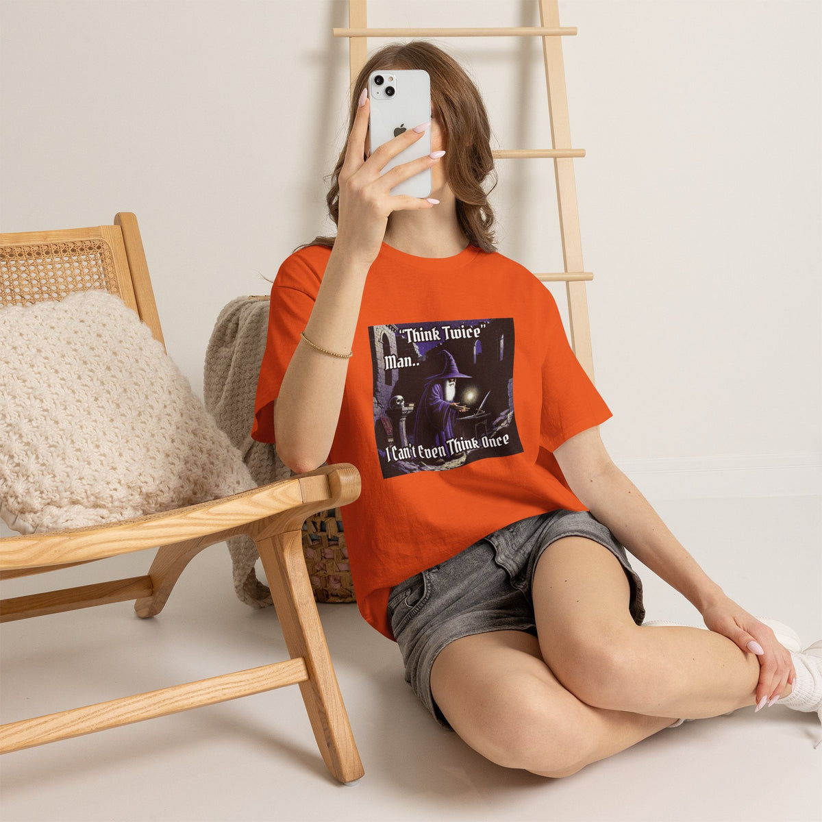 “Think Twice” Galactic Wizard Meme Heavyweight Cotton T-Shirt - The Galactic Wizard Emporium - T-Shirt