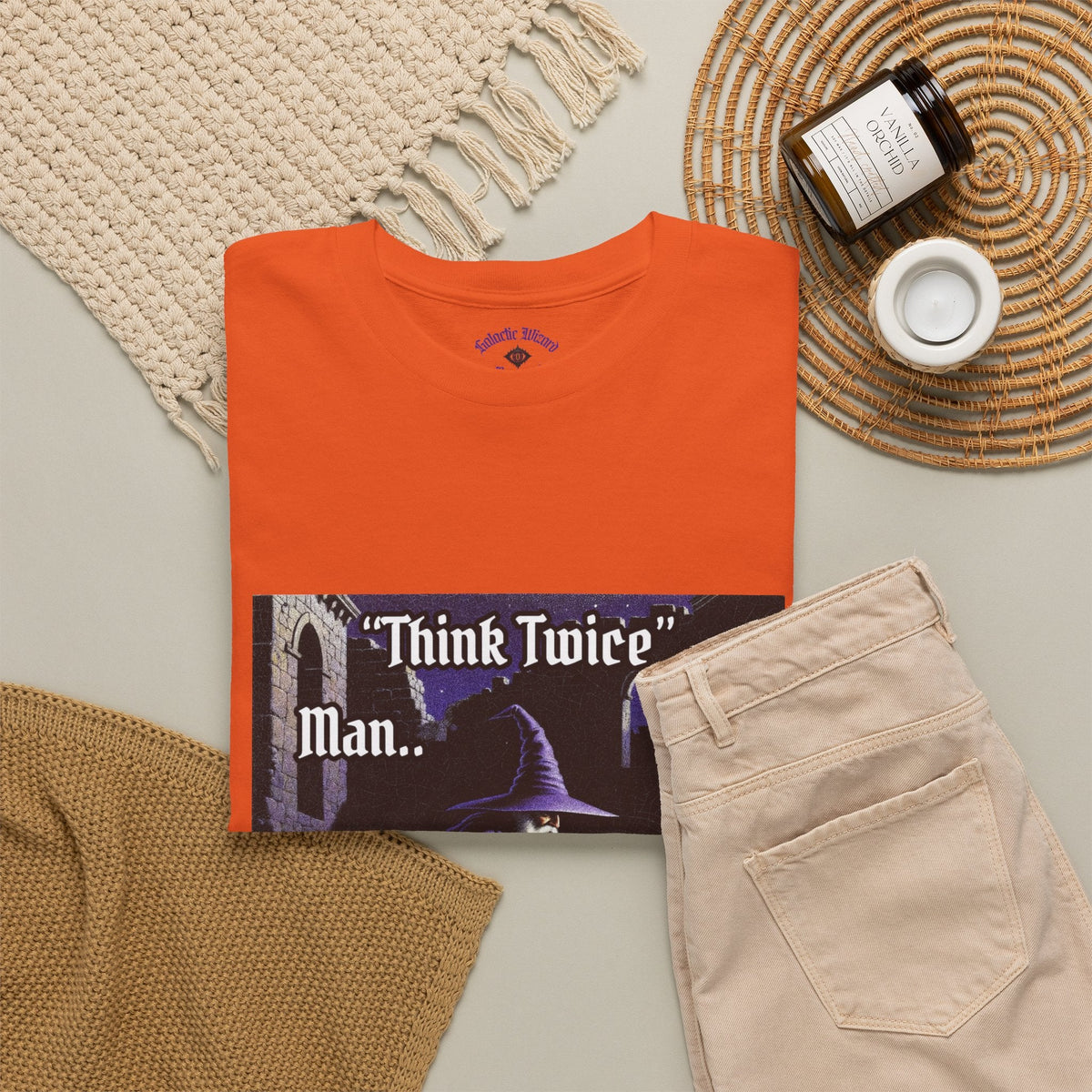 “Think Twice” Galactic Wizard Meme Heavyweight Cotton T-Shirt - The Galactic Wizard Emporium - T-Shirt