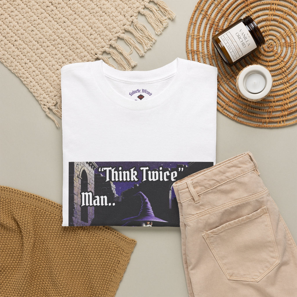 “Think Twice” Galactic Wizard Meme Heavyweight Cotton T-Shirt - The Galactic Wizard Emporium - T-Shirt