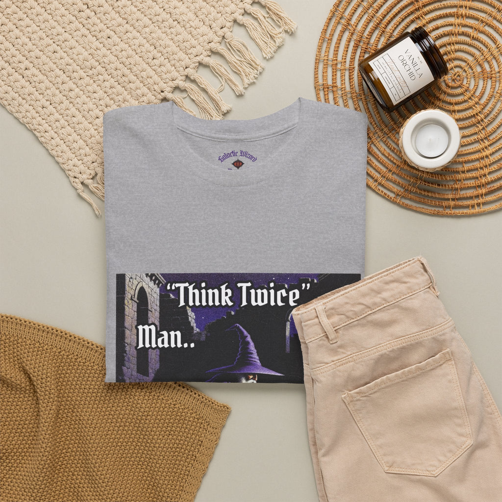 “Think Twice” Galactic Wizard Meme Heavyweight Cotton T-Shirt - The Galactic Wizard Emporium - T-Shirt