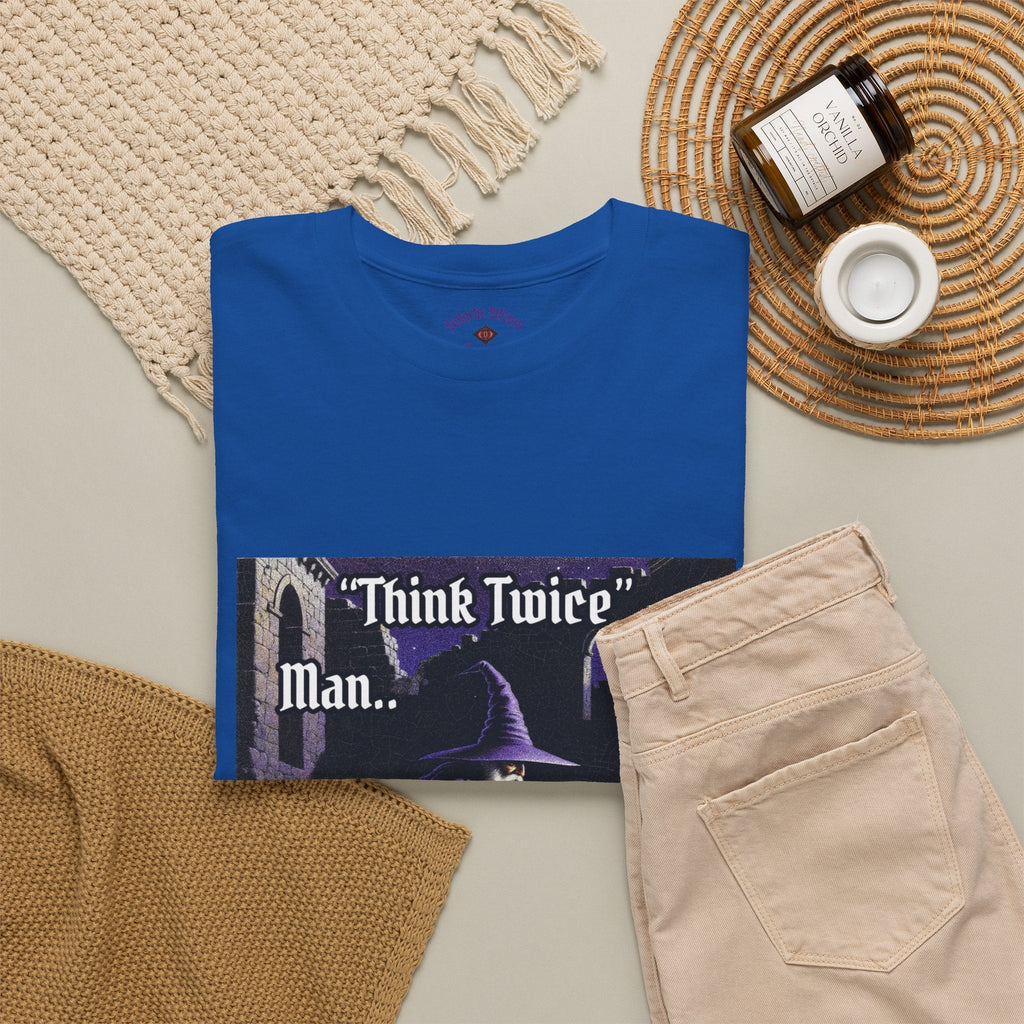 “Think Twice” Galactic Wizard Meme Heavyweight Cotton T-Shirt - The Galactic Wizard Emporium - T-Shirt