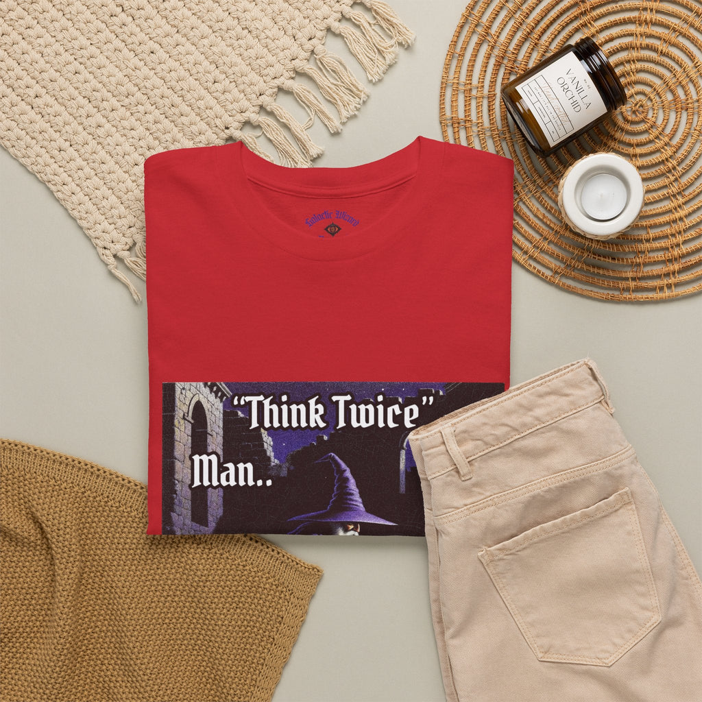 “Think Twice” Galactic Wizard Meme Heavyweight Cotton T-Shirt - The Galactic Wizard Emporium - T-Shirt