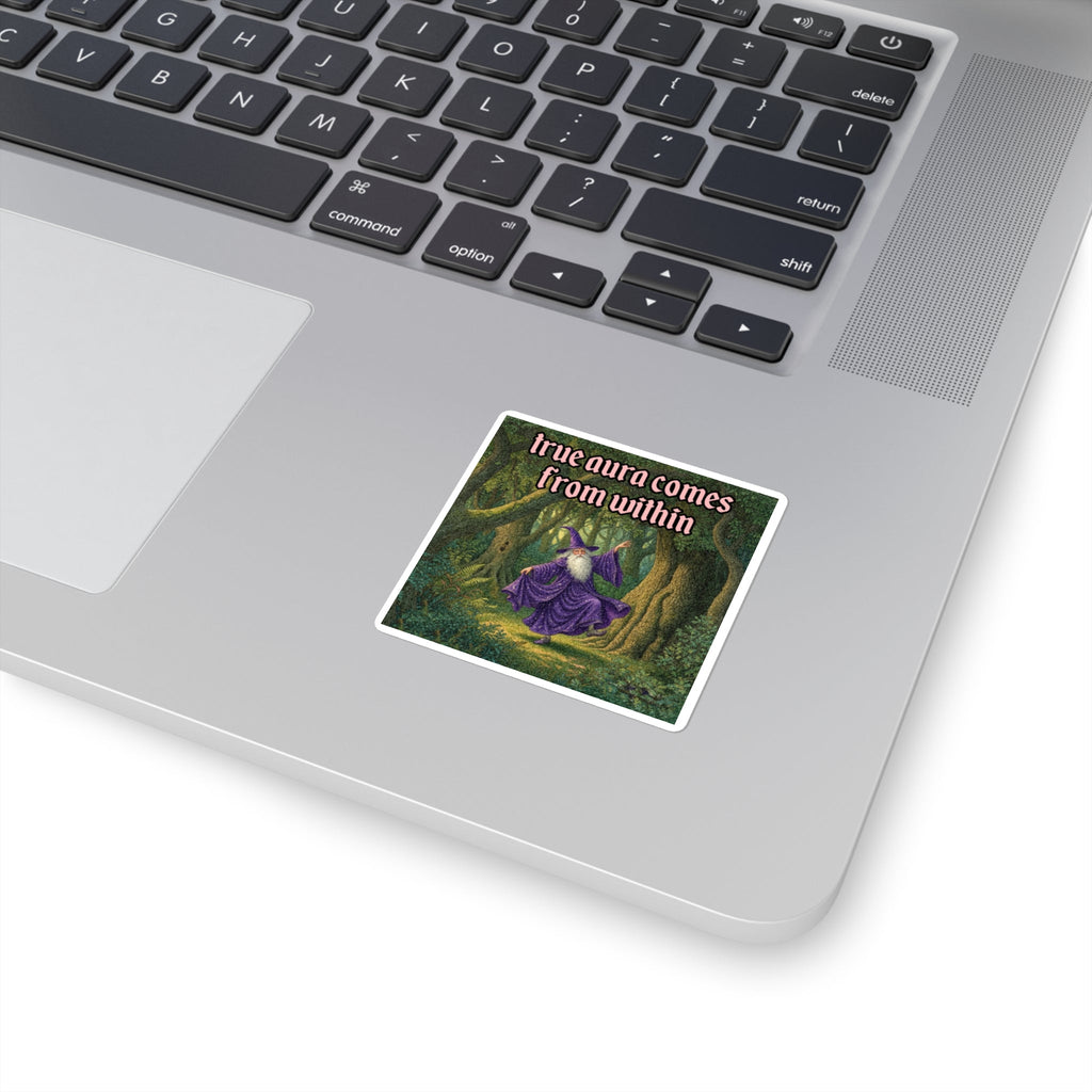“True Aura Comes From Within" Galactic Wizard Meme Sticker - The Galactic Wizard Emporium - Paper products