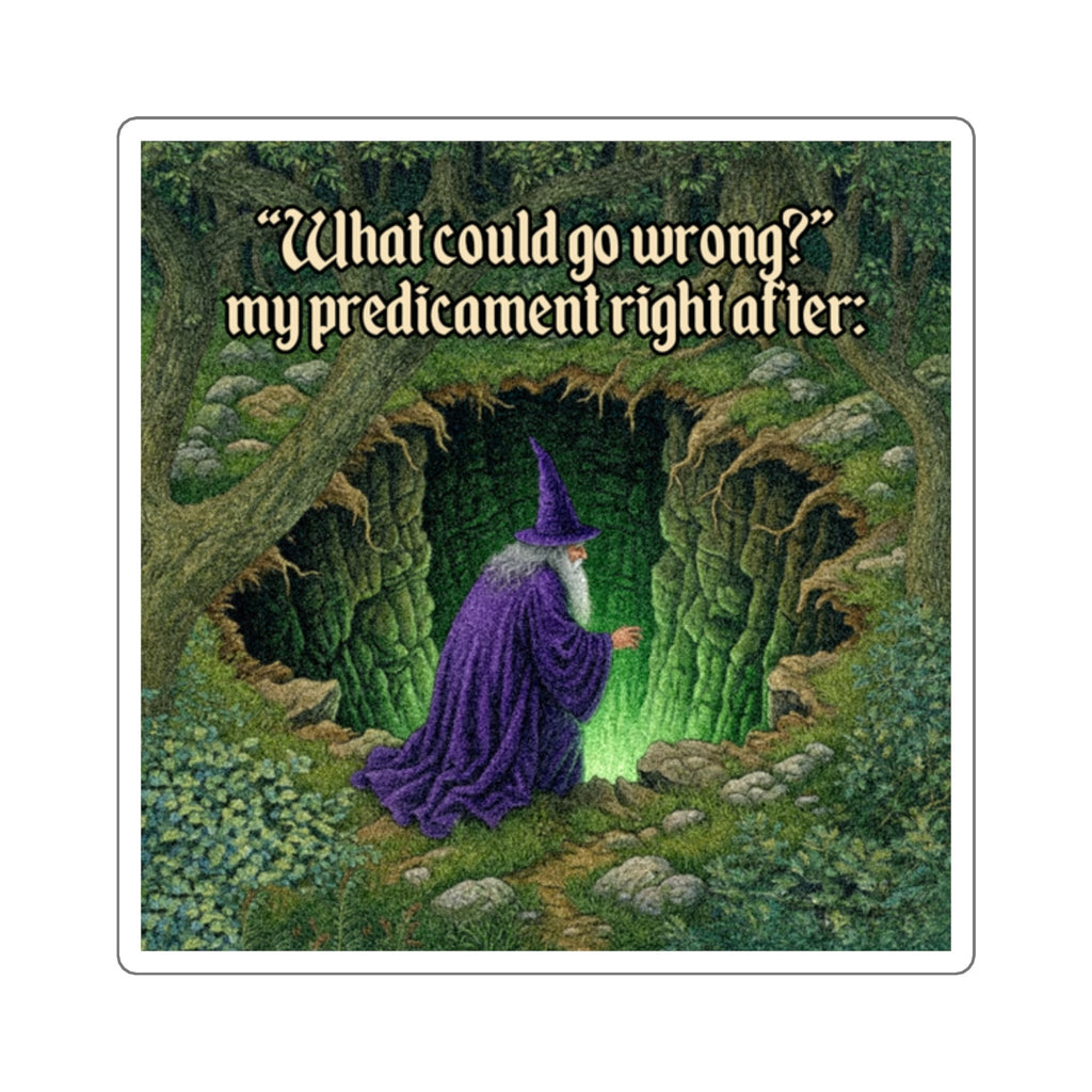 “What Could Go Wrong" Galactic Wizard Meme Sticker - The Galactic Wizard Emporium - Paper products